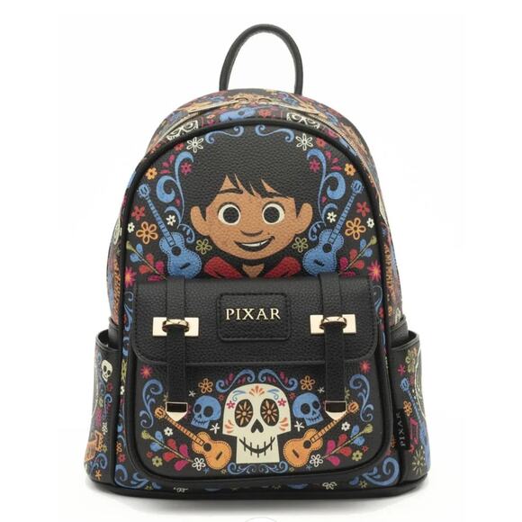 NWT Disney Wondapop Coco Miguel Hector Ernesto Faux Pebbled Leather Backpack - Picture 1 of 8
